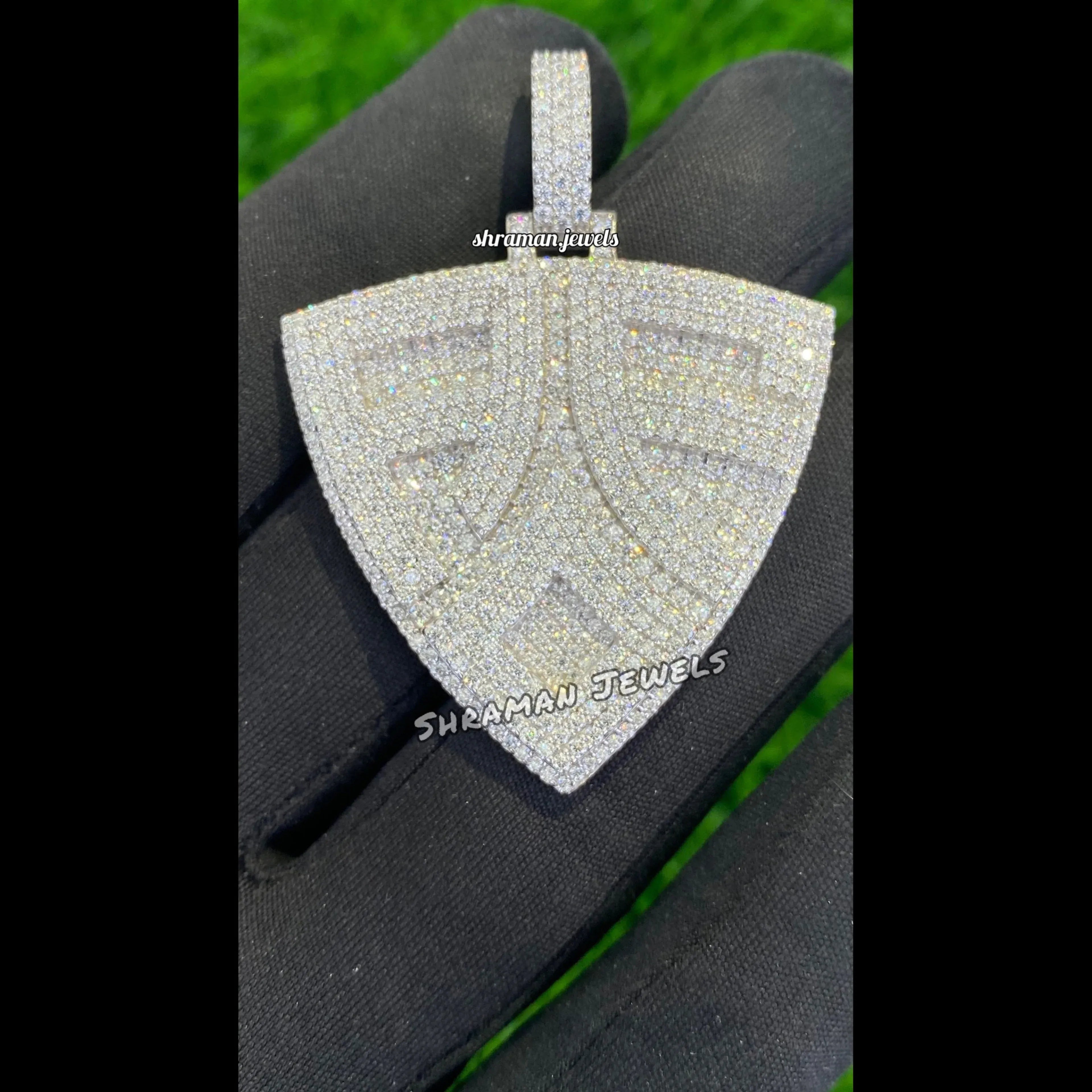 VVS Moissanite Custom Pendant 14K solid Gold - 5.60 CTW