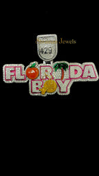 Florida Pendant VVS Diamonds 14K solid Gold - 9.40 CTW