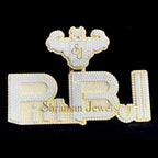Diamond Pit Bull Pendant 14K solid Gold - 23.70 CTW