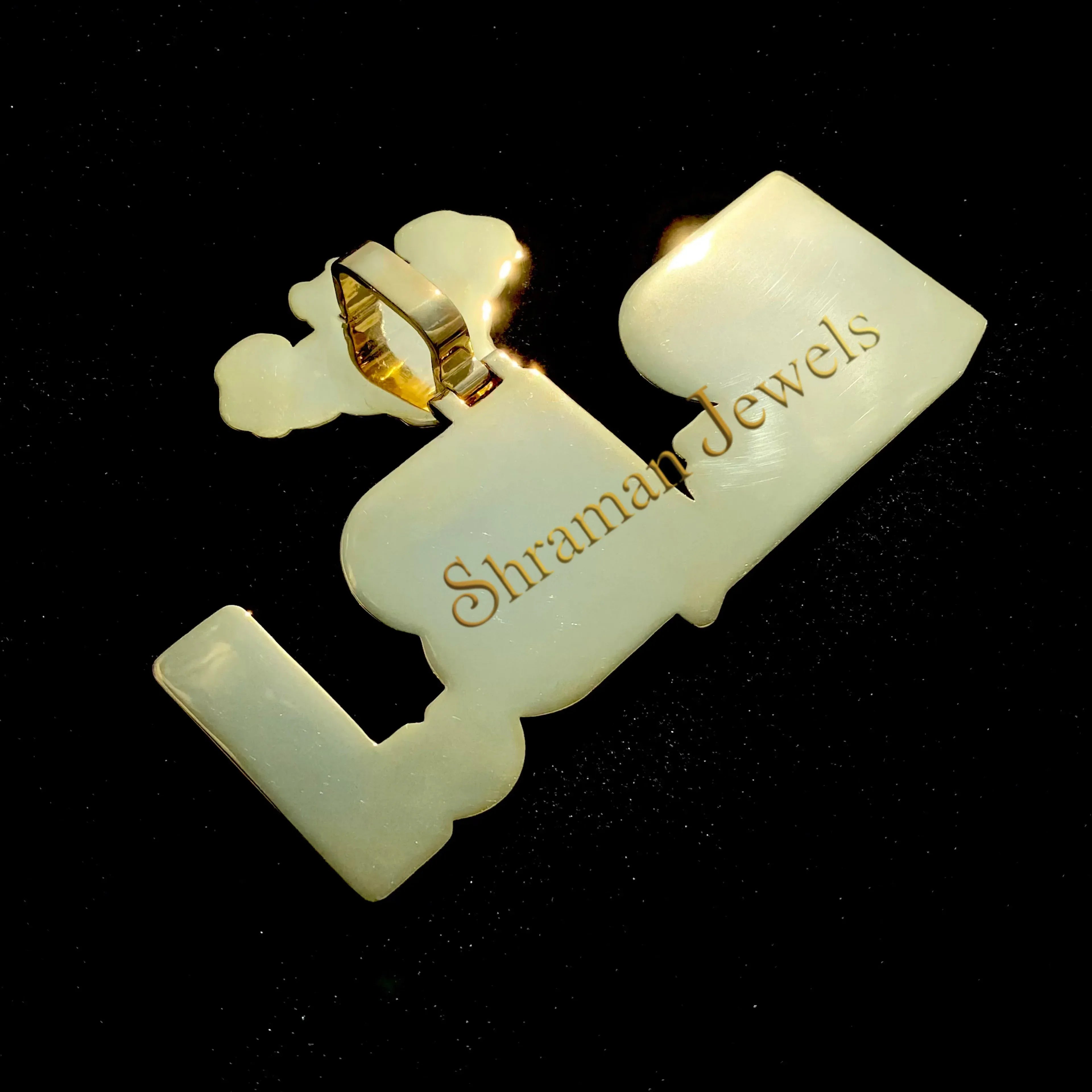 Diamond Pit Bull Pendant 14K solid Gold - 23.70 CTW