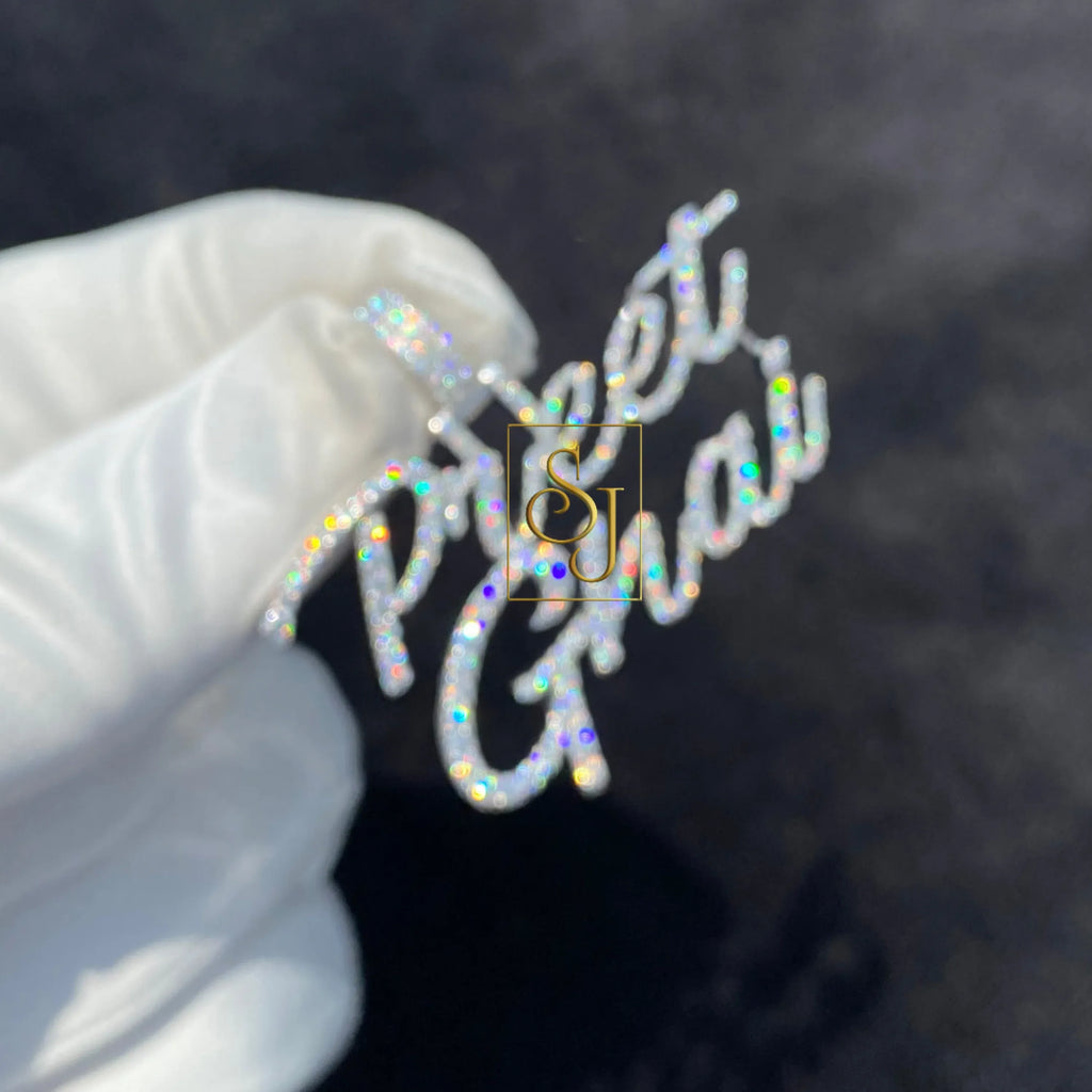 Custom Diamond Name Pendant VVS Personalized Jewelry - 2.17 CTW