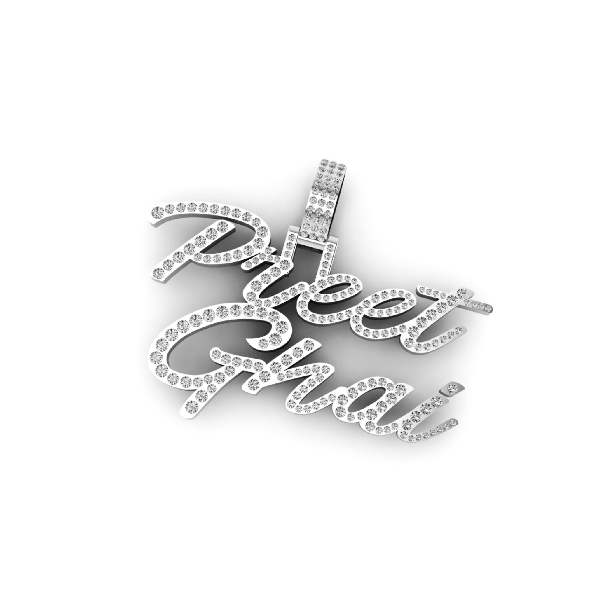 Custom Diamond Name Pendant VVS Personalized Jewelry - 2.17 CTW
