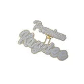 Custom Diamond Name Pendant Round VVS Moissanite Charm - 10.48 CTW