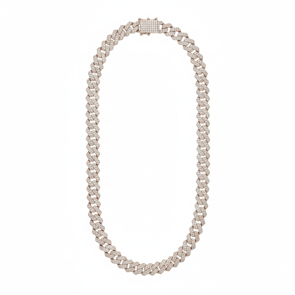 8MM Iced Out VVS Cuban Link Chain for Men