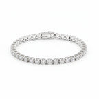 3MM Natural Diamond VVS Unisex Tennis Bracelet Luxury Gold Jewelry