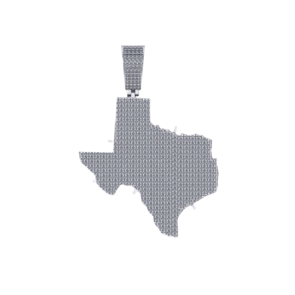 Texas State Diamond Pendant 14k Yellow Gold - 4.79 CTW