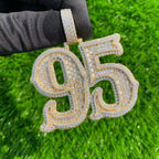 Custom Number 95 Hip Hop Diamond Pendant - 14.94 CTW