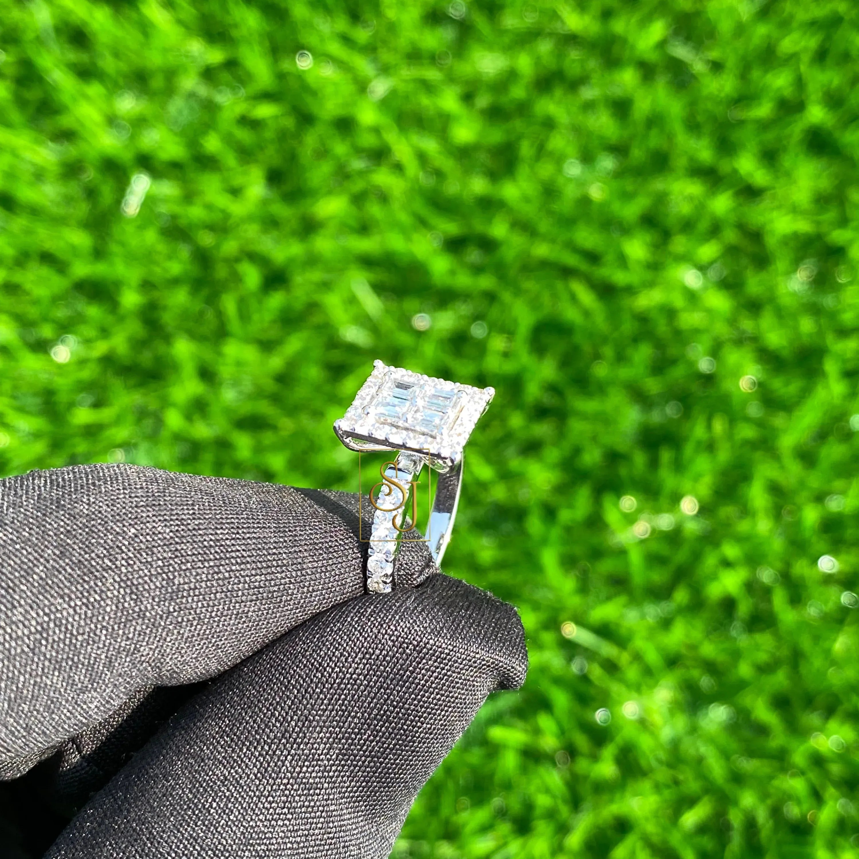 women's wedding Diamond Ring 14k Solid Gold