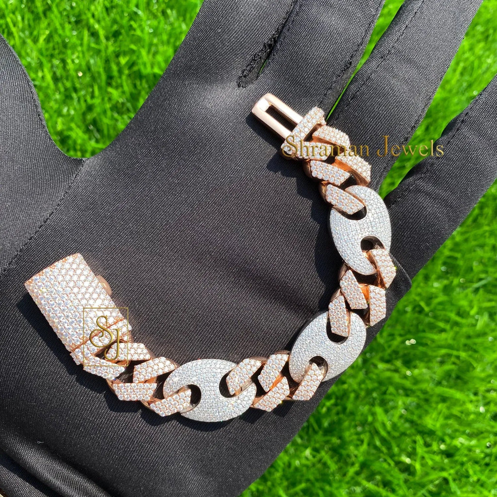 Men's Fancy 14MM VVS Diamond Cuban Link Bracelet