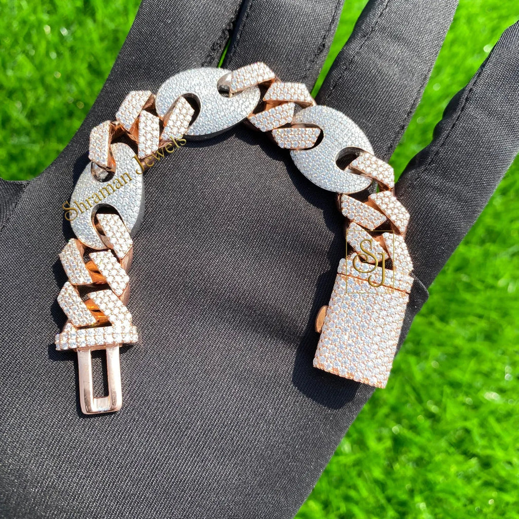 Men's Fancy 14MM VVS Diamond Cuban Link Bracelet
