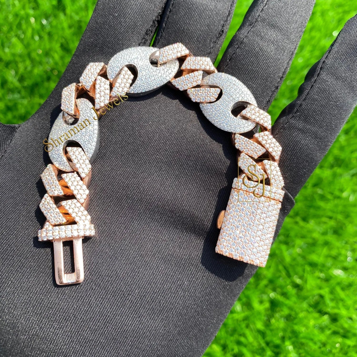 Men's Fancy 14MM VVS Diamond Cuban Link Bracelet
