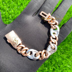 Men's Fancy 14MM VVS Diamond Cuban Link Bracelet