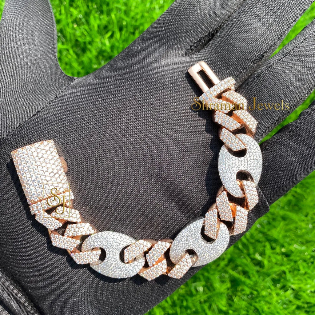Men's Fancy 14MM VVS Diamond Cuban Link Bracelet