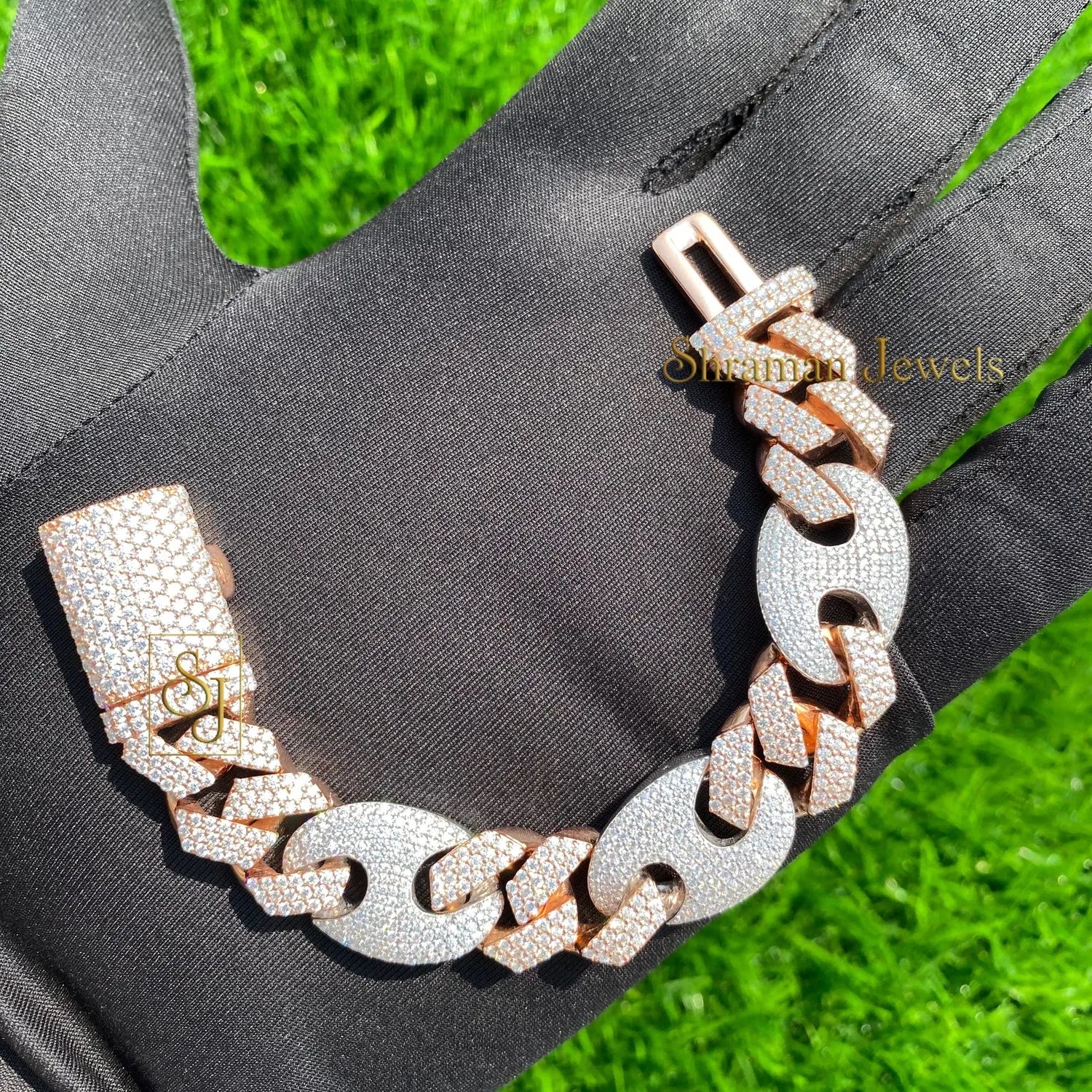 Men's Fancy 14MM VVS Diamond Cuban Link Bracelet