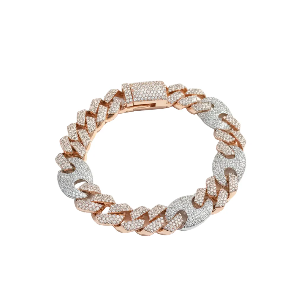 Men's Fancy 14MM VVS Diamond Cuban Link Bracelet