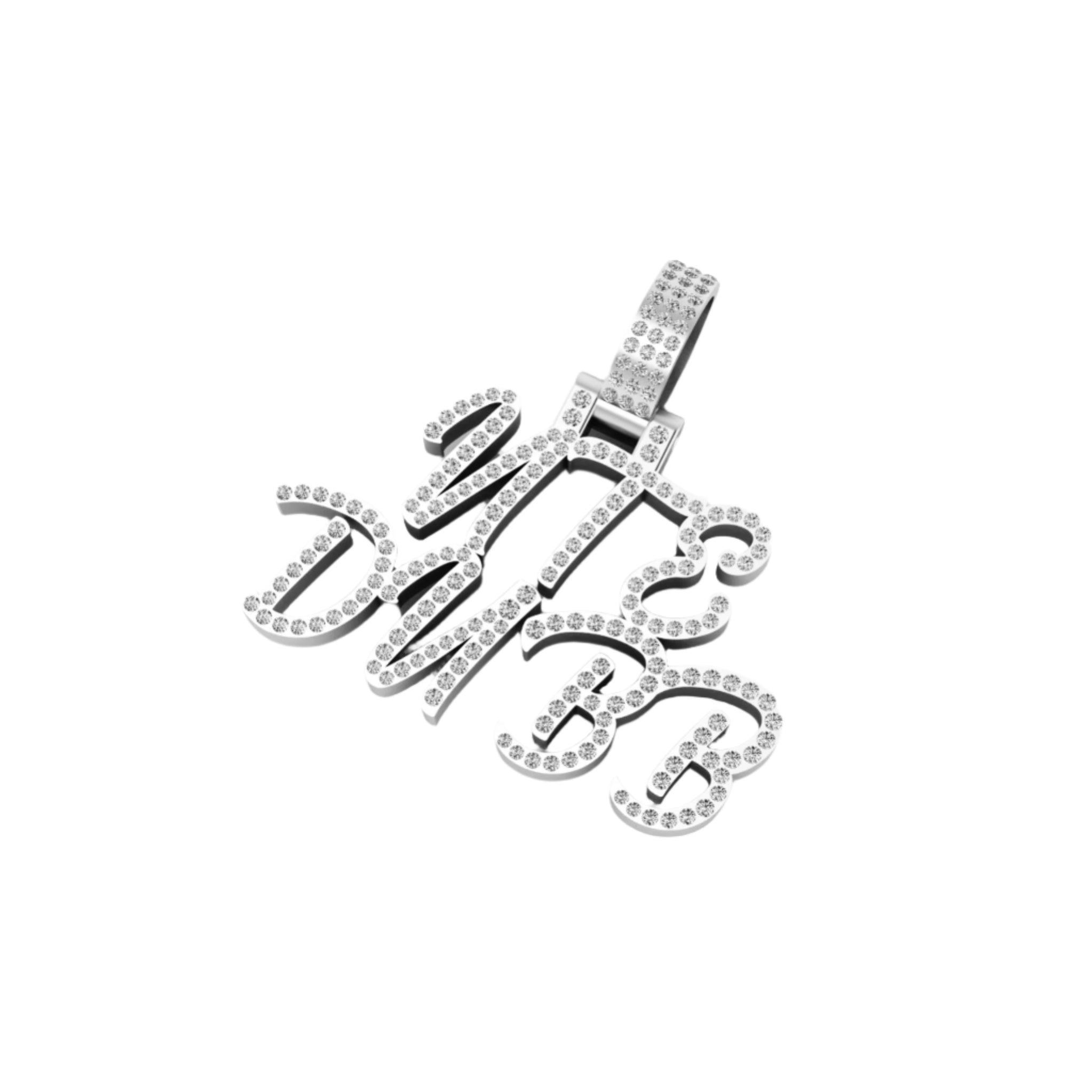 Custom Letter VVS Diamond Pendant - 1.09 CTW