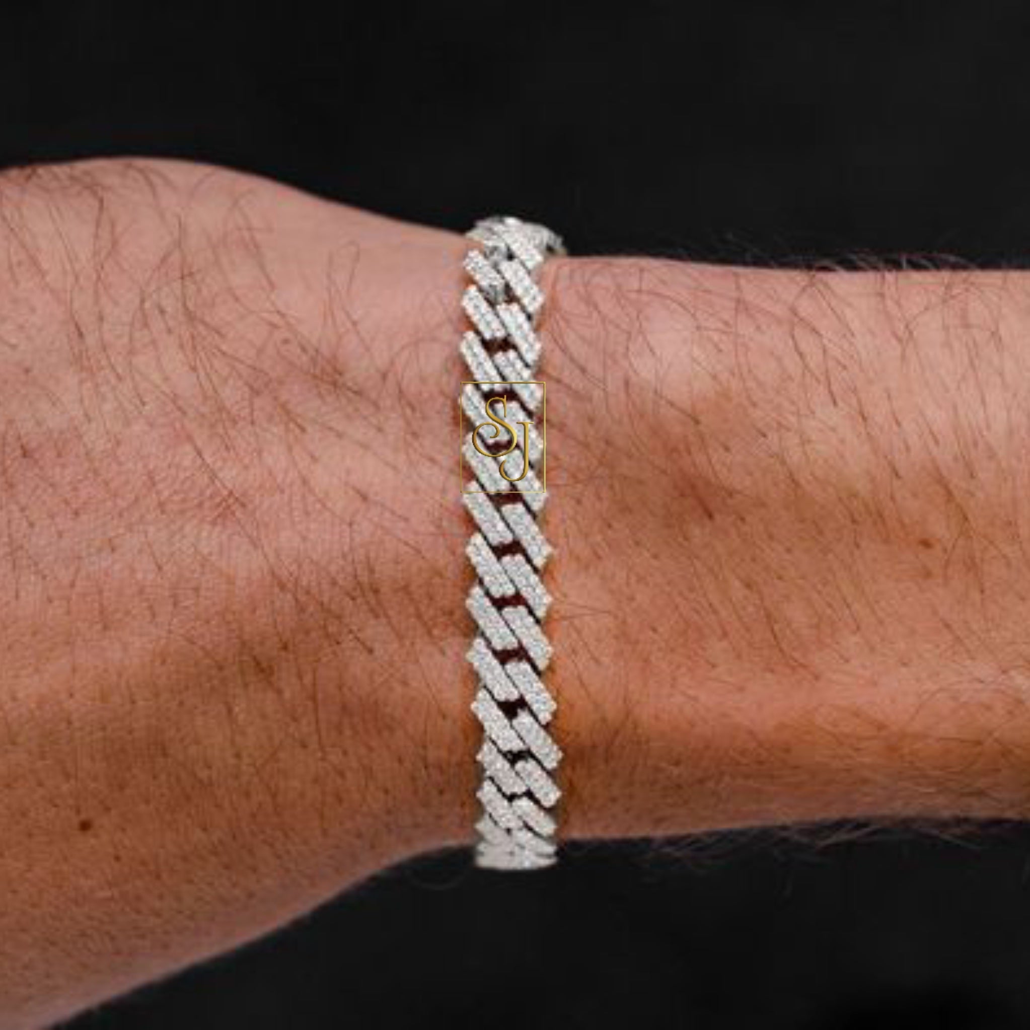 8MM Natural VVS Diamond Cuban Link Unisex Bracelet