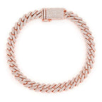 8MM Natural VVS Diamond Cuban Link Unisex Bracelet