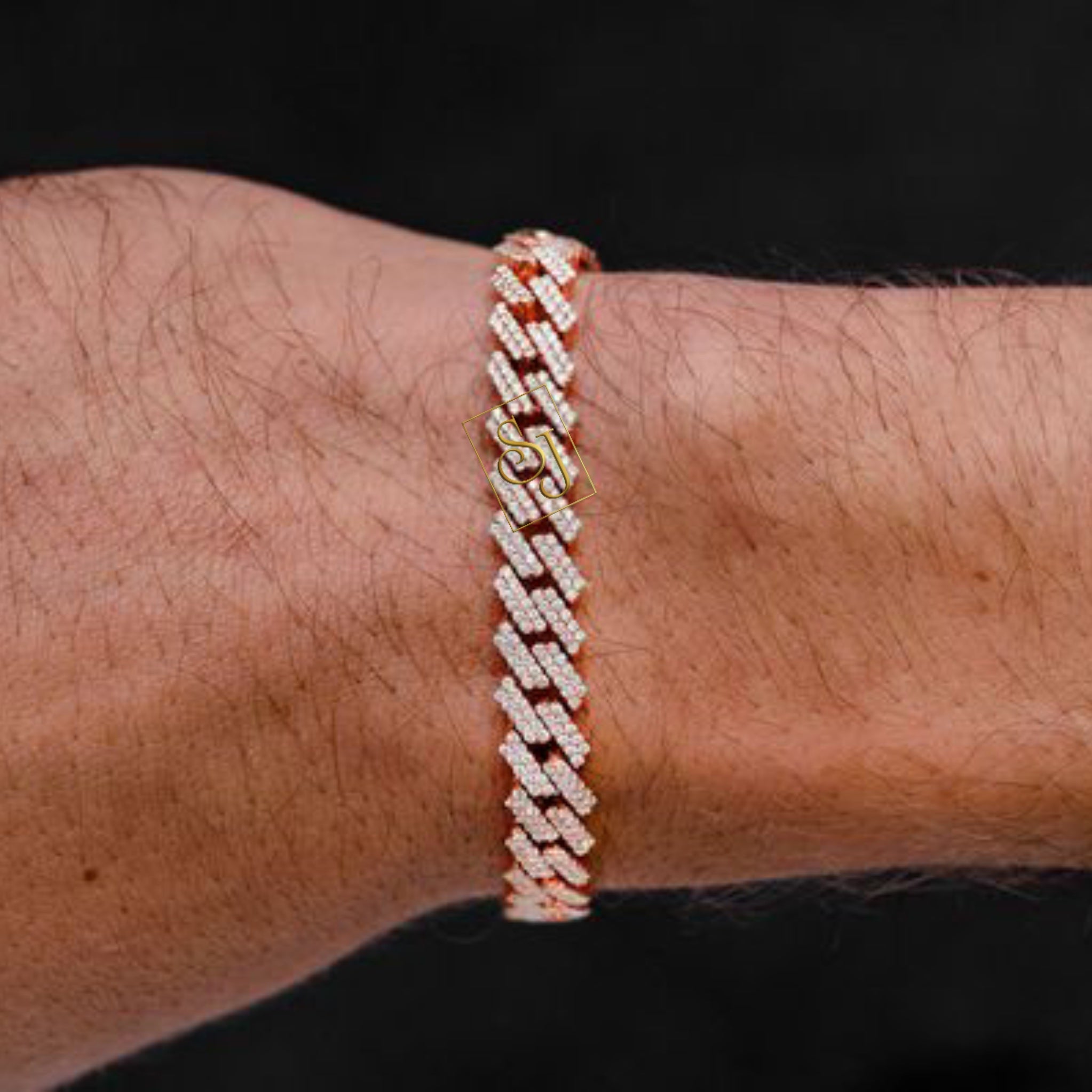 8MM Natural VVS Diamond Cuban Link Unisex Bracelet
