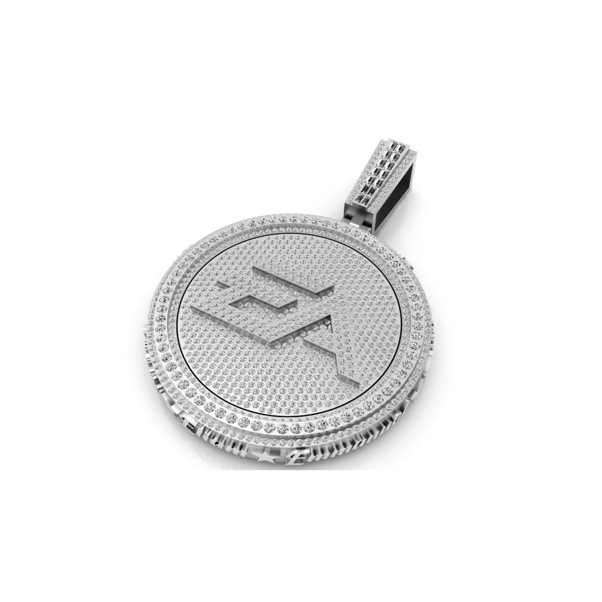 Custom EA Sports Pendant 10K Solid Gold - 21.69 CTW