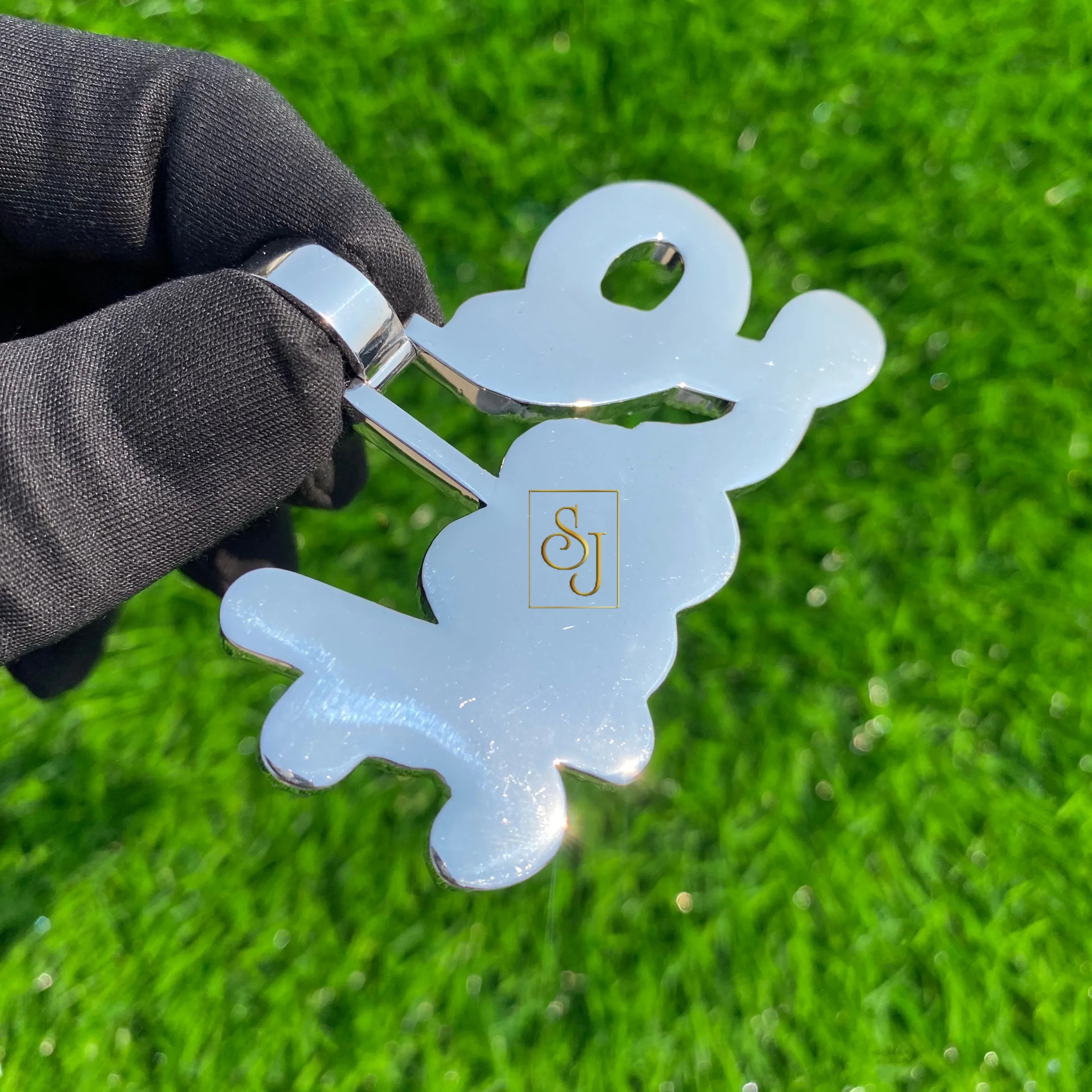 Custom Gold Letter Pendants Men's Icy Hip Hop Charm - 8.16 CTW