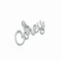 Custom COREY Letter Diamond iced out Pendant 14K Solid Gold - 2.7 CTW