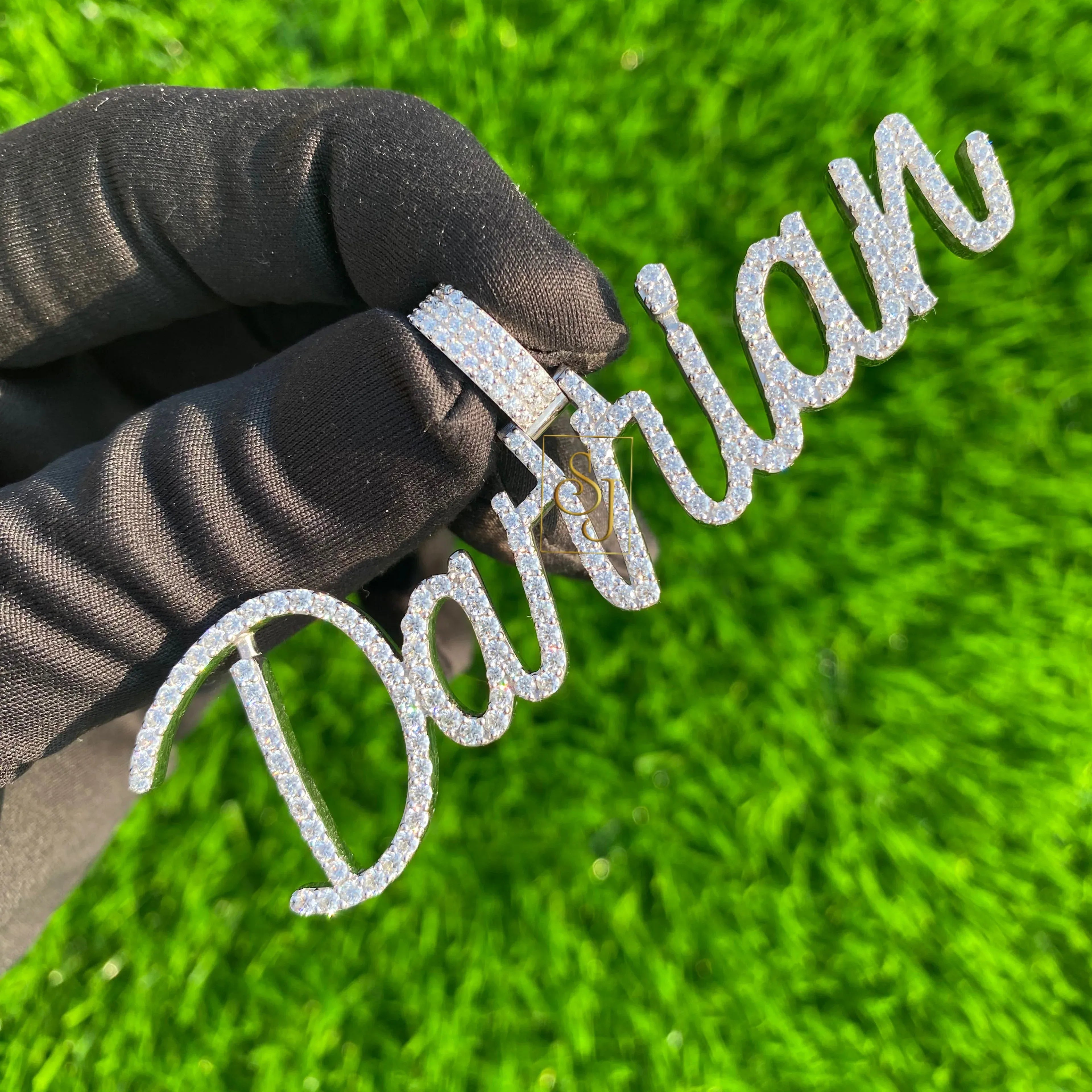 Customized DARRIAN Letter Diamond iced out Pendant - 4.06 CTW