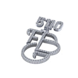 Men's FB Letter Moissanite Custom Charm Pendant