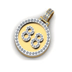 Custom Lucky Initial Number Diamond Pendant - 1.64 CTW