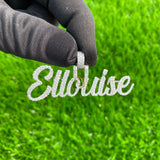 Custom Name "ELLOUISE" Monogram Icy Name Cuban Chain Necklace Pendant, Personalized Jewelry Gift for Her