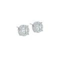 Icy Natural Baguette Diamond Cluster Earrings 14K solid Gold – 0.96 CTW