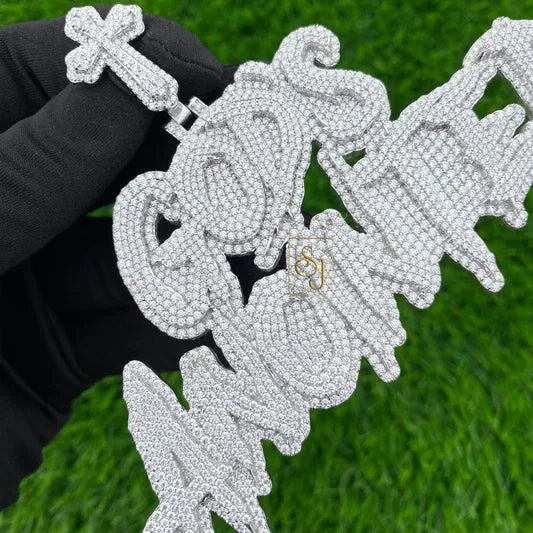 Custom God's Anointed Letter Hip-Hop Diamond Pendant -19.88 CTW