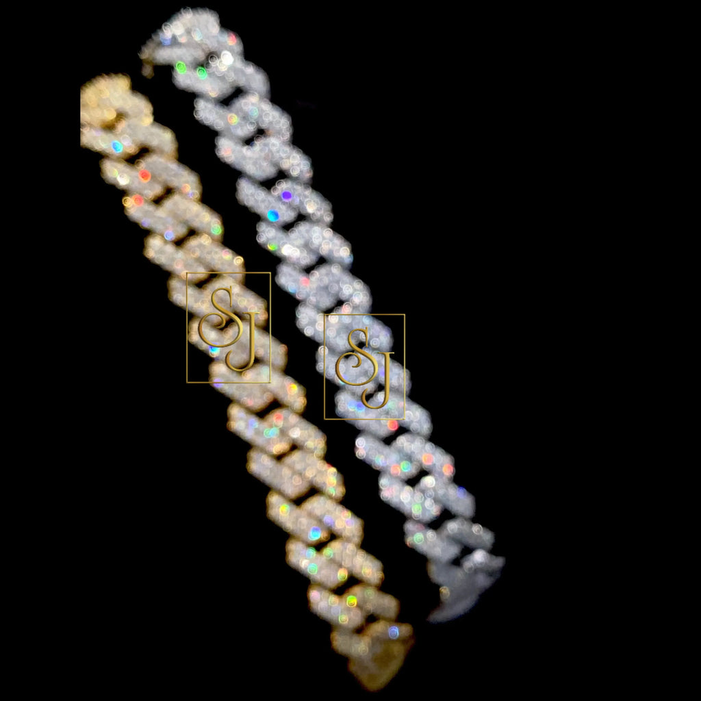 Men's 10MM VVS Diamond Cuban Link Bracelet