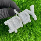 Custom IDDY Letter Water Drop iced-out Diamond Pendant - 15.76 CTW