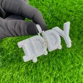 Custom IDDY Letter Water Drop iced-out Diamond Pendant - 15.76 CTW