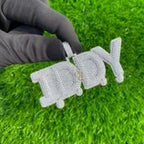 Custom IDDY Letter Water Drop iced-out Diamond Pendant - 15.76 CTW