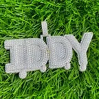 Custom IDDY Letter Water Drop iced-out Diamond Pendant - 15.76 CTW