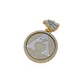 Custom Letter Diamond Pendant 14K Solid Gold - 5.24 CTW