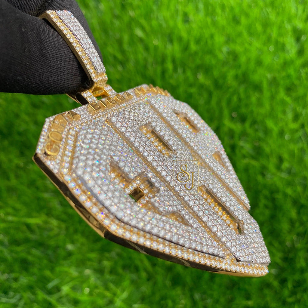 Custom Letter GBP Diamond Pendant - 17.87 CTW