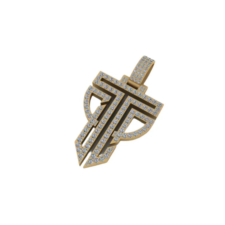 VVS Custom TP Logo Statement Diamond Pendant - 3.04 CTW