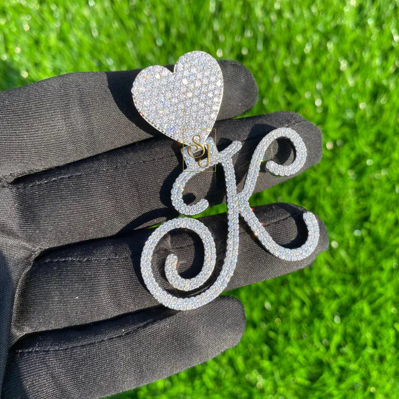 Custom Letter "K" Diamond Pendant - 4.71 CTW