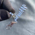Custom Diamond Name Pendant Iced out Cursive Charm - 0.79 CTW
