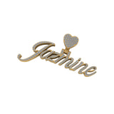Personalized Iced Out "JAZMINE" Name Moissanite Diamond Cursive Letter Pendant for Women Necklace Pendant Gift for Her