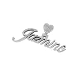Personalized Iced Out "JAZMINE" Name Moissanite Diamond Cursive Letter Pendant for Women Necklace Pendant Gift for Her