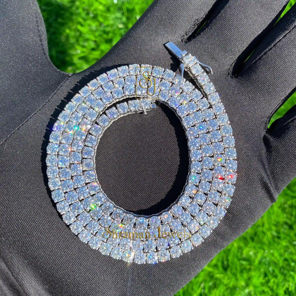 5MM Round Moissanite Diamond Tennis Chain