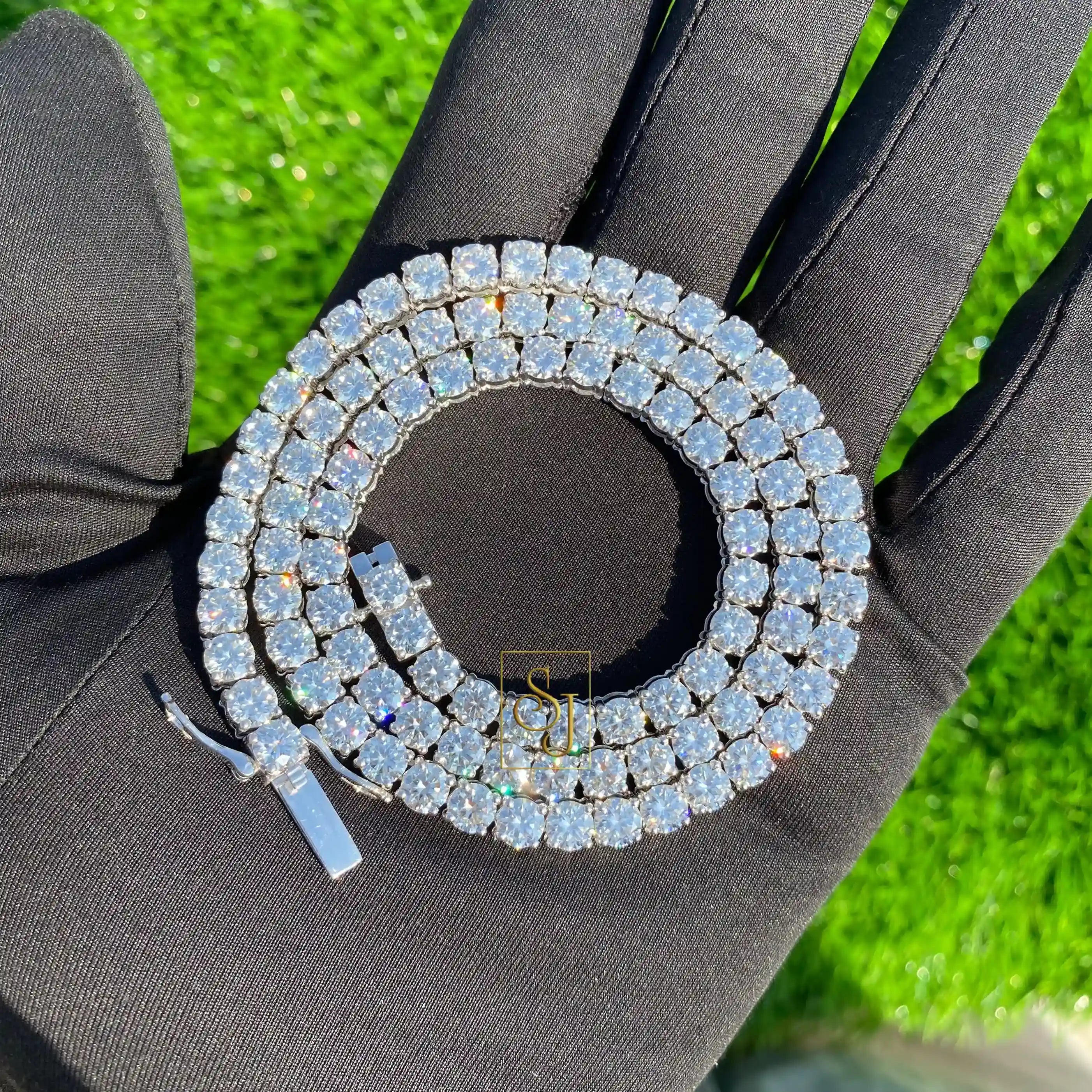5MM Round Moissanite Diamond Tennis Chain