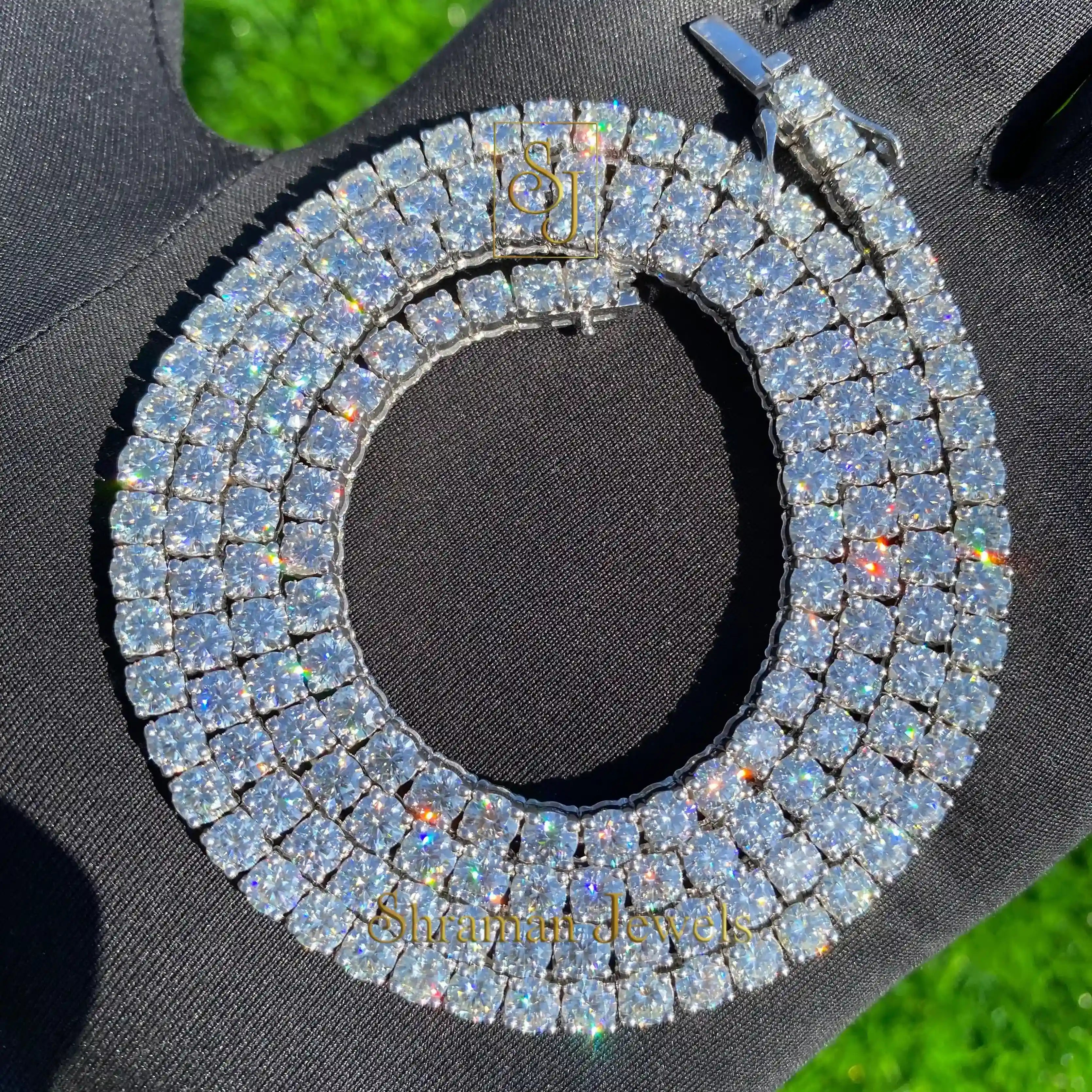 5MM Round Moissanite Diamond Tennis Chain