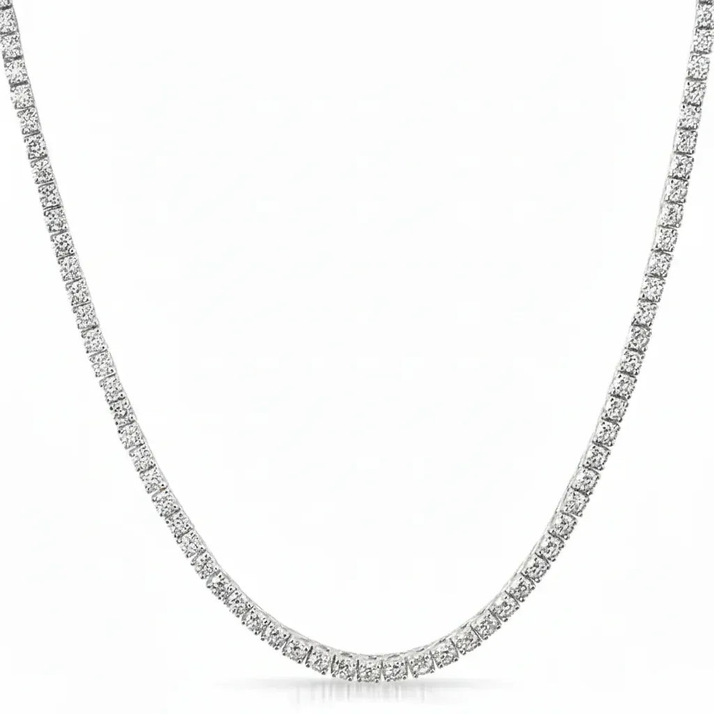 5MM Round Moissanite Diamond Tennis Chain