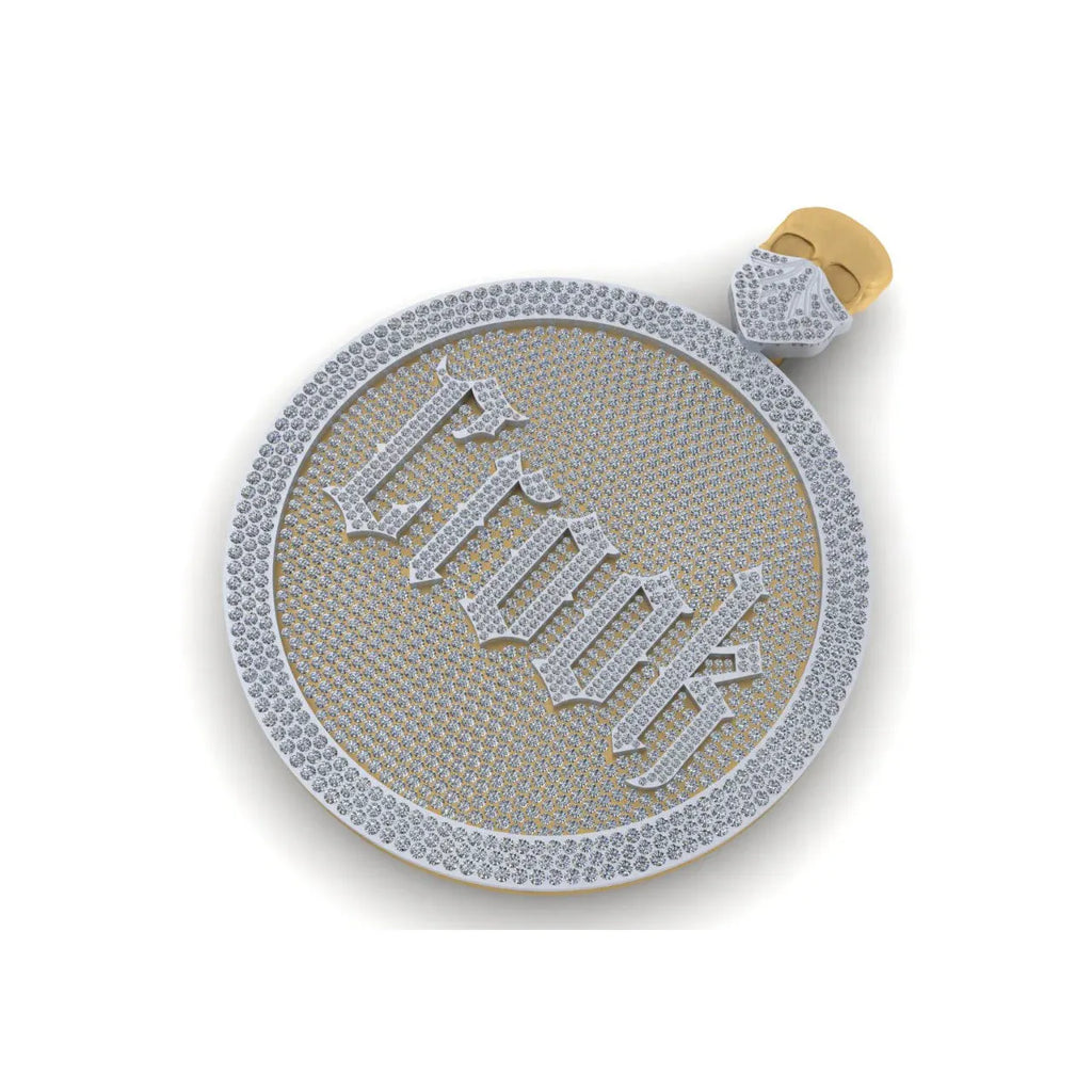 Custom Hip Hop Diamond Pendant Round - 16.6 CTW