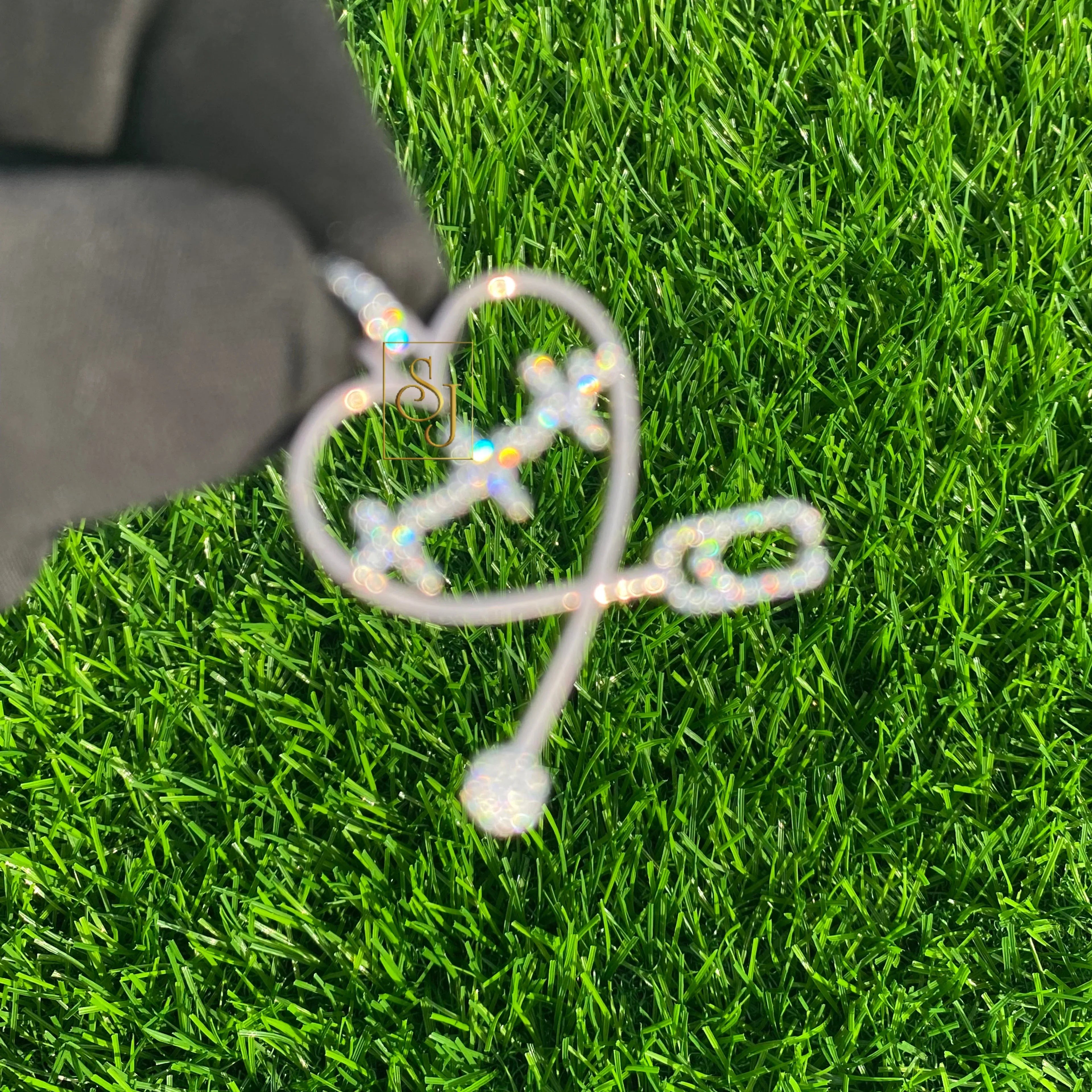 Heart Stethoscope Delicate Pendant - 0.47 CTW